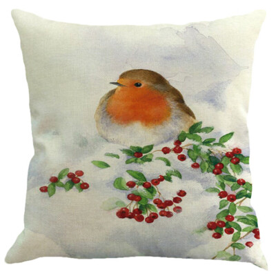 

Tailored Christmas Cotton Linen Sofa Car Home Waist Cushion Cover Throw Pillow Case A