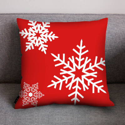 

Tailored Merry Christmas Print Pillow Case Polyester Sofa Car Cushion Cover Home Decor