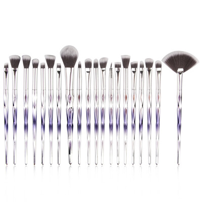 

20pcs Makeup Brushes Blending Powder Foundation Eyes Lip Eyeliner Brushes Diamond Shaped Handle Premium Synthetic Face Brush Kit