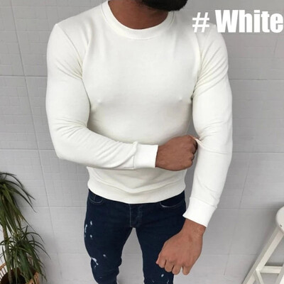 

Toponeto Fashion Mens Solid Color Sport Round Neck Casual Long Shirts Top Blouse