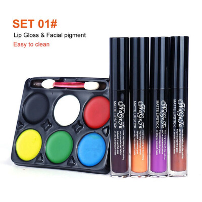 

NAGETA Halloween Makeup Set Facial Makeup Paint Matte Lip Gloss Long-lasting Waterproof Face Body Painting Cream