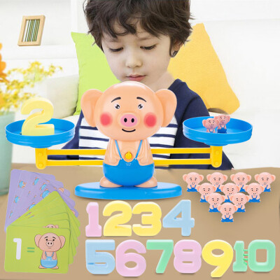 

Siaonvr Pig Balance Game Scales Early Learning Weight Child Kids Intelligence Toys