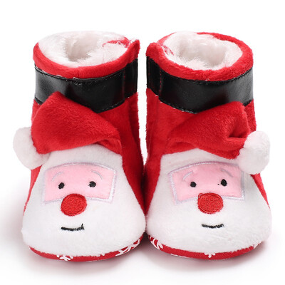 

Winter Baby Boots Fashion Cute Cartoon Santa Claus Shoes Infant Toddler Boy Girl Super Warm Snowfield Newborn Christmas Booty