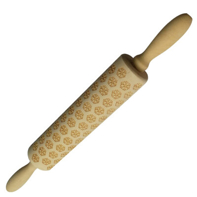 

2019 New Christmas Rolling Pin Engraved Rolling Pin Embossed Rolling Pin for Christmas Tree PrintSanta ClausSnowflake