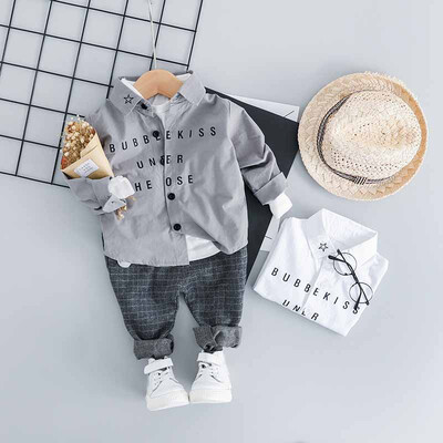 

Spring Baby Kid Boys Clothes Sets Spring Boy Long Sleeve Letter Tops Pant Casual Kids Children Clothing Suit