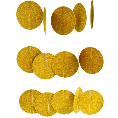 

2m5cm 22dotsPack Star Bunting Hanging Garland Valentine Birthday Party Wedding Shower Room Decor Paper Round Circle String