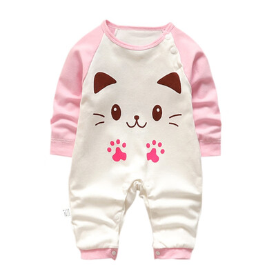 

Autumn Baby Boy Girl Clothes Casual Cartoon Animal Print Romper Infant Long Sleeve Children Rompers Jumpsuit Outfits