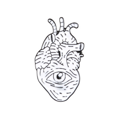 

Human Heart Organ Enamel Pins Bag Clothing Accessories Medical Jewelry Metal Badges