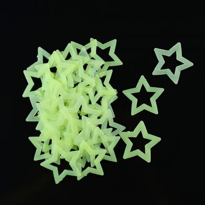 

Colorful Fluorescent Wall Stickers Luminous Stars Hollow Three-dimensional Fluorescent Wall Patch Home Diy Decor