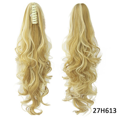 

Gobestart Clip-On Ponytail - Hair Extension For Women Multi Color Curly Clip Claw On Hair
