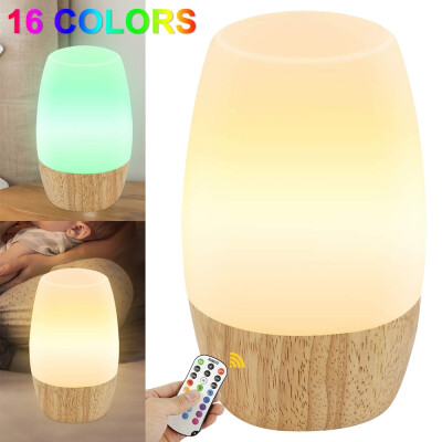 

Willstar 16 Colors Silicone Wood Elliptical Cylindrical Led Remote Control Night Light Bedside Lamp