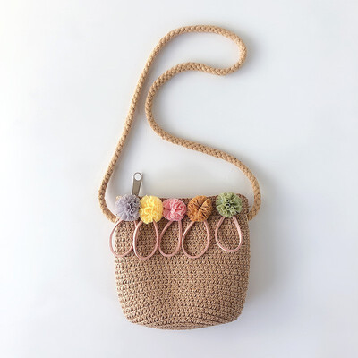 

Mini Casual Summer Straw Women Crossbody bag purses Handbag Messenger bag Cute Children girls Shoulder bag