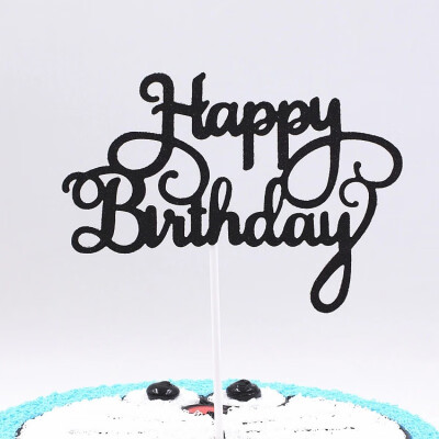 

DIY Hollow Carved 10 Cake Toppers Birthday Party 250G Glitter Paper Decorations Cake Topper Letter 135x85CM