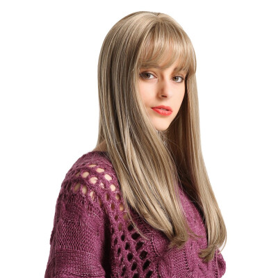 

〖Follure〗Chemical Fiber Hair Wig Women Fashion Thin Bangs Long Straight Hair Wig