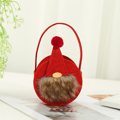 

Gobestart Christmas Candy Bag Portable Christmas Elk Pattern Gift Home Decor Pouch