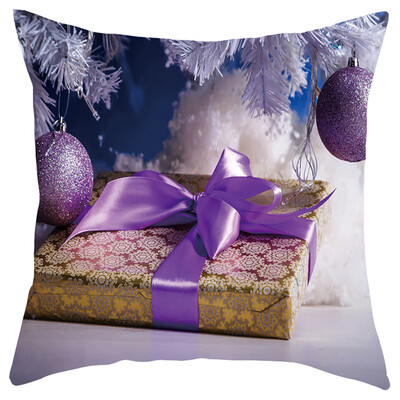 

〖Follure〗Merry Christmas Short Plush Pillowcase Sofa Pad Set Home Decoration 18x18 Inch