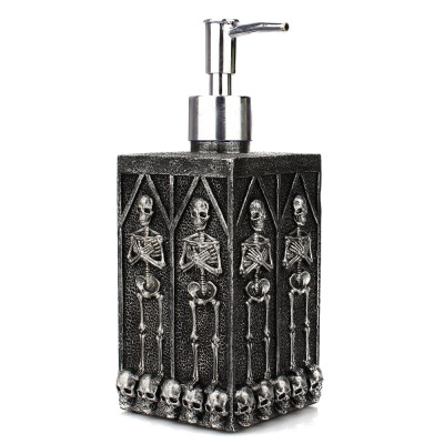 

Resin Liquid Soap Dispenser Skull Design Square Bathroom Decorative Lotion Dispenser Pump Holder For Kitchen Bath Vanities