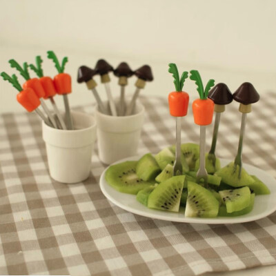 

Simple style portable kitchen tool stainless steel fruit fork kitchen accessories fruit knife