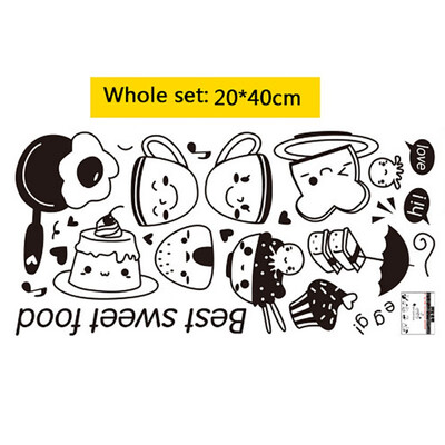 

DIY Kitchen Translucent Decorative Pattern Wall Stickers Self Adhesive Peel Stick Wallpaper Decal Applique for Restaurant Cafes
