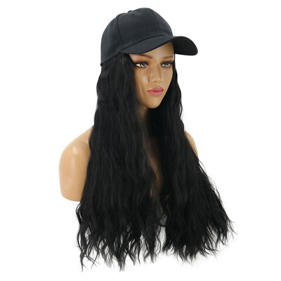 

Gobestart Long curlsWig Cap Long Hair Baseball Cap Ball Caps Casual Hat With Wig