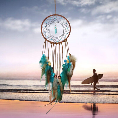 

Handmade Dream Catcher Feathers Decoration For Car Wall Hanging Room Home Decor