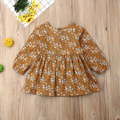

Toddler Kid Baby Girl Floral Clothes Long Sleeve Dress Tutu Skirt Holiday Dress