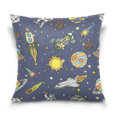 

ALAZA Throw Pillow Cover 16 X 16 inch Christmas Gift Cushion Cover with Outer Space Printed Pillowcase