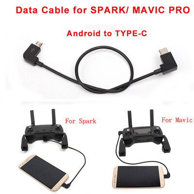 

Tailored For DJI Spark Mavic Pro Transmitter Phone Tablet Connecting RC USB Cable Adaptor
