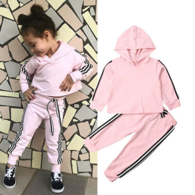 

AU Toddler Baby Girl Autumn Clothes Hooded Tops Leggings Pants Outfits Tracksuit