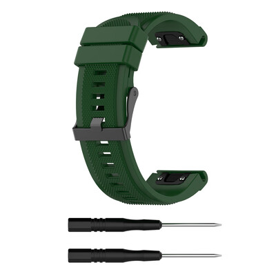 

〖Follure〗for Garmin Fenix 5X Plus Band Easy Fit 26mm Width Soft Silicone Watch Strap AG