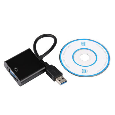 

1080P High Definition Plug-and-play Video Converter USB 30 To VGA Adapter For Win7810 laptop DVD player Tablets