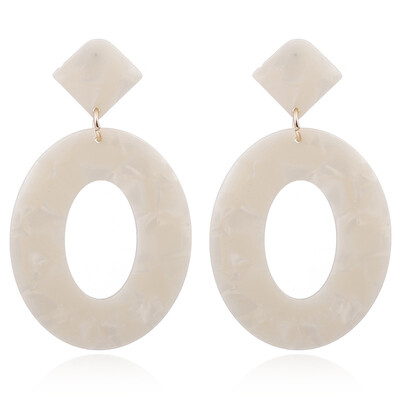 

Jewelry Acrylic Resin Oval Dangle Earrings For Women Geometry Big Circle Tortoiseshell Earrings Acetate Brincos