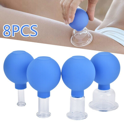 

48pcs Vacuum cupping cups set of glass rubber head Anti cellulite massage therapy Chinese cupping cans for health massage