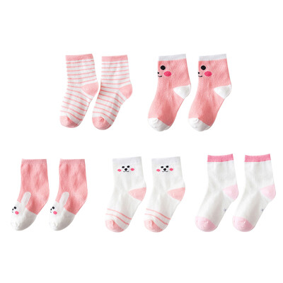 

5PCS Spring Autumn New Cotton Fashion Cute Unisex Baby Newborn Fresh Candy Color Baby Socks