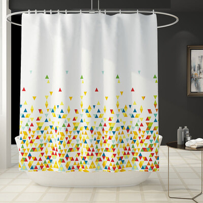

Gobestart New Waterproof Shower Curtain with 12 Hooks 3D Printed Bathroom Polyester