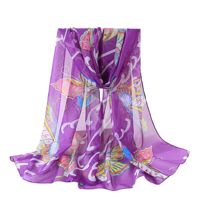 

Gobestart Fashion Women Butterflies Printing Long Soft Wrap Scarf Shawl Scarves