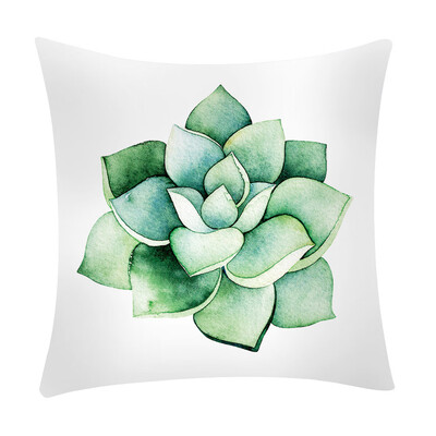 

〖Follure〗Cactus Banana Leaf Print Pillow Case Polyester Sofa Car Cushion Cover Home Decor