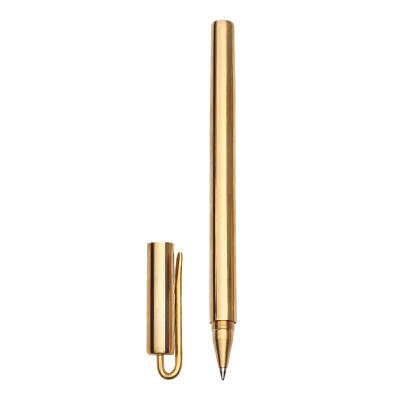 

Sky with clip straight bar brass pen metal gel pen creative retro signature pen glossy TS-5603