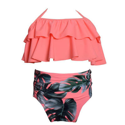 

Polka Dot Briefs Kid Girls Swimsuit Bikini Set Infant Baby Swimwear Children Clothing Straps Solid Tops Summer Clothing