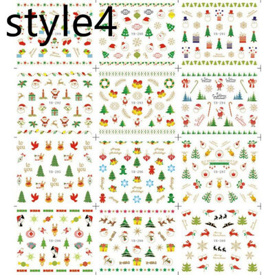 

Christmas Water Transfer Sticker Nail Art Full Foils Wraps New Year Gift DIY Kids Gifts Christmas Decorations