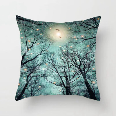 

2020 New Tree Starry Sky Creative Pillow Case Christmas Home Office Decoration Car Sofa Cushion Cover 45X45Cm