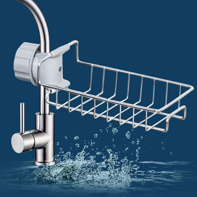 

Faucet Rack Rag Kitchen Drainage Home Free Hit Sink Storage Rack Stainless Steel