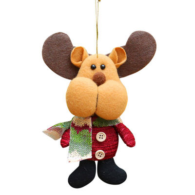 

Decorative Hanging Doll Cartoon Pendant With Legs Xmas Tree Ornament Santa Snowman Elk