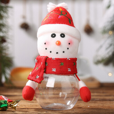 

Christmas Candy Jar Plastic Cookie Biscuit Storage DIY Craft&Christmas Decorations