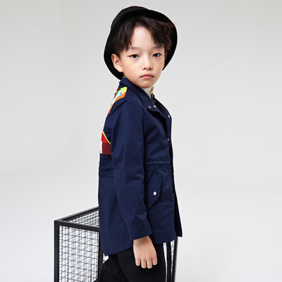 

Gxg kids childrens clothing counter new childrens personality windbreaker boy spring coat tide A17108206 navy blue 110