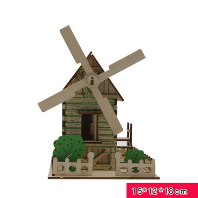

Gotoamei 3D Wooden Puzzle DIY Building Model Dollhouse Style House Jigsaw Puzzle Kid Toys