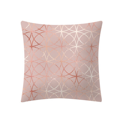 

Siaonvr Rose Gold Pink Cushion Cover Square Pillowcase Home Decoratio