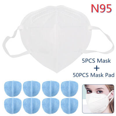 

5pcs Disposable Dust Protective Mask 50pcs Dust Filter Protective Pad Breathable Three-layer Thickened Inner Pad