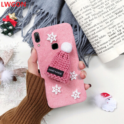 

Applicable iPhone XR Microfiber Christmas Hat Mobile Cover case XR Snowflake