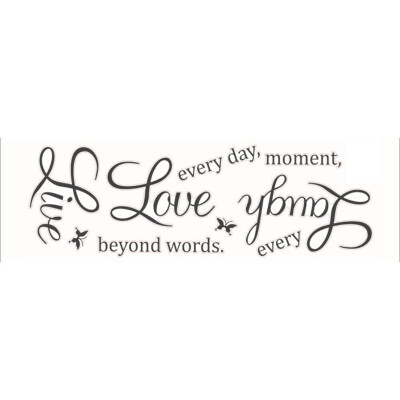 

Live Every Moment Laugh Every Day Love Beyond Words Wall Sticker Motivational Wall Decals Family Inspirational Wall Stickers